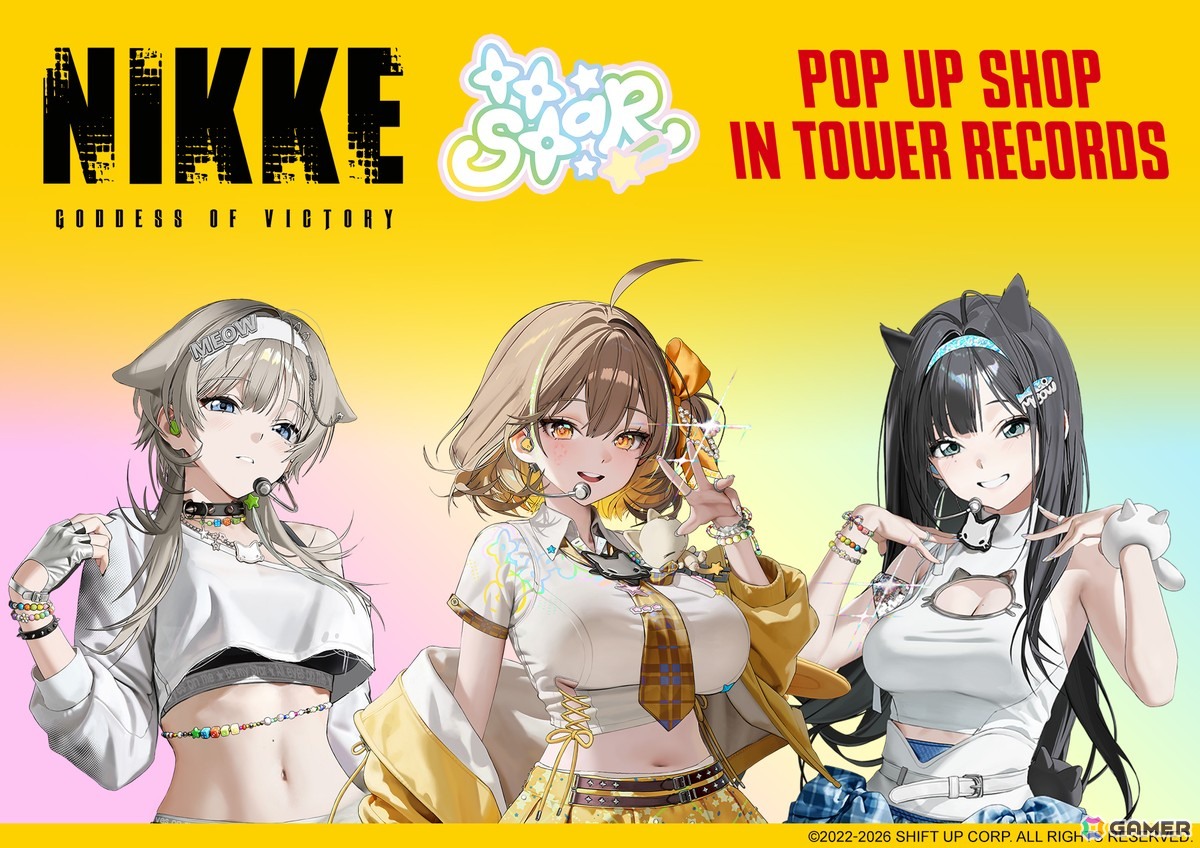 「勝利の女神：NIKKE」とタワーレコードのコラボPOP UP SHOP＆コラボカフェが5月1日より開催！T.T. STARの描き下ろしグッズなどを発売の画像