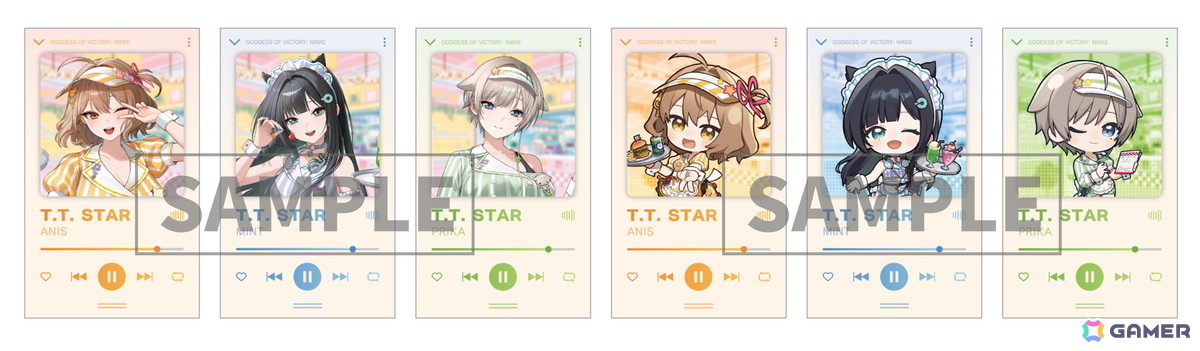 後期ミュージックプレイヤー風カード（全6種）