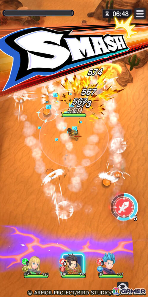 直感操作でモンスターを吹っ飛ばすローグライトRPG「ドラゴンクエストスマッシュグロウ」が配信！プレミアム装備ふくびき券×10枚の配布もの画像5