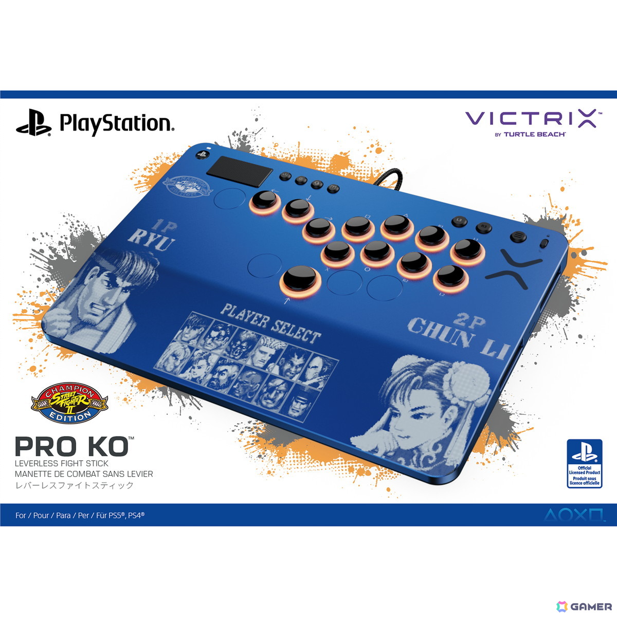 「ストリートファイターIIチャンピオンエディション」とコラボしたレバーレスコントローラーVictrix「Pro KO」とバックパックが5月22日に発売！の画像