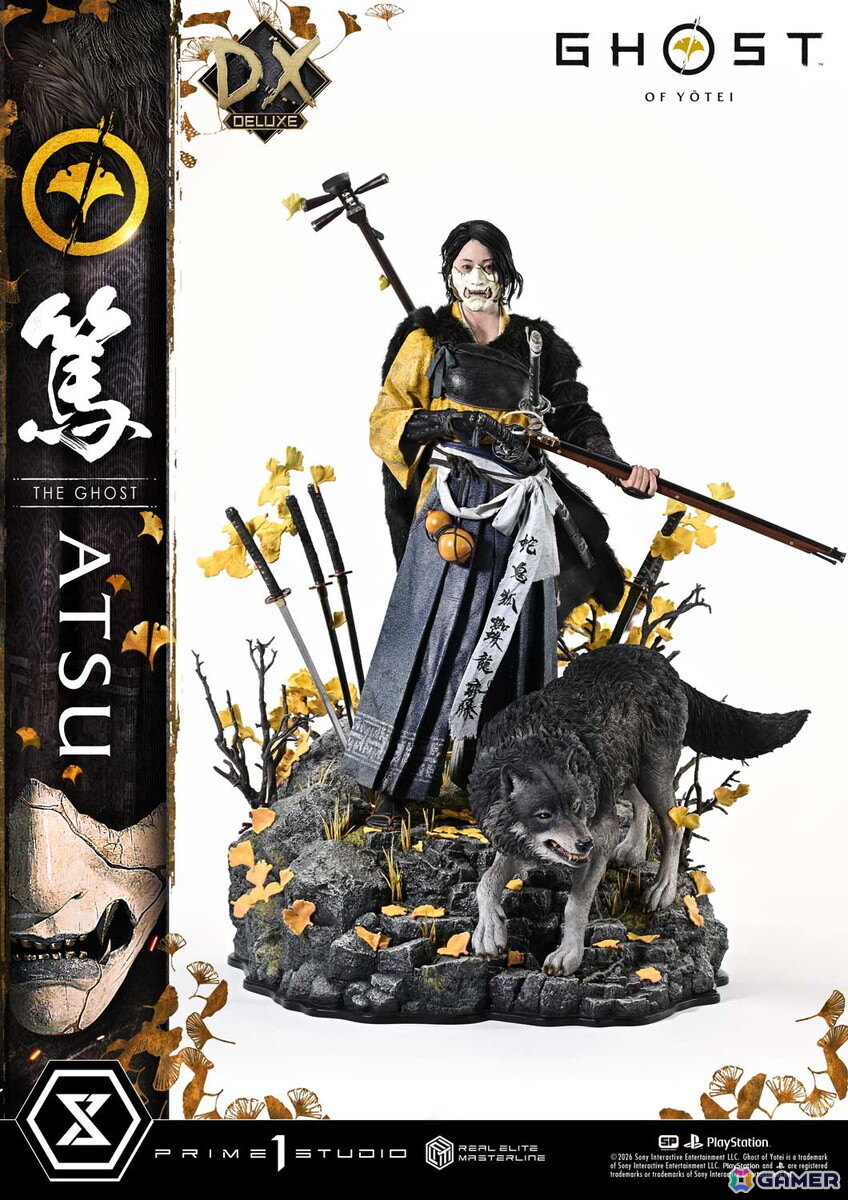 「Ghost of Yōtei」から主人公・篤がリアルエリートマスターラインで立体化!修羅場で磨いた不動心と拭うことのできない復讐心を二刀を構えた姿で捉えたスタチューの画像