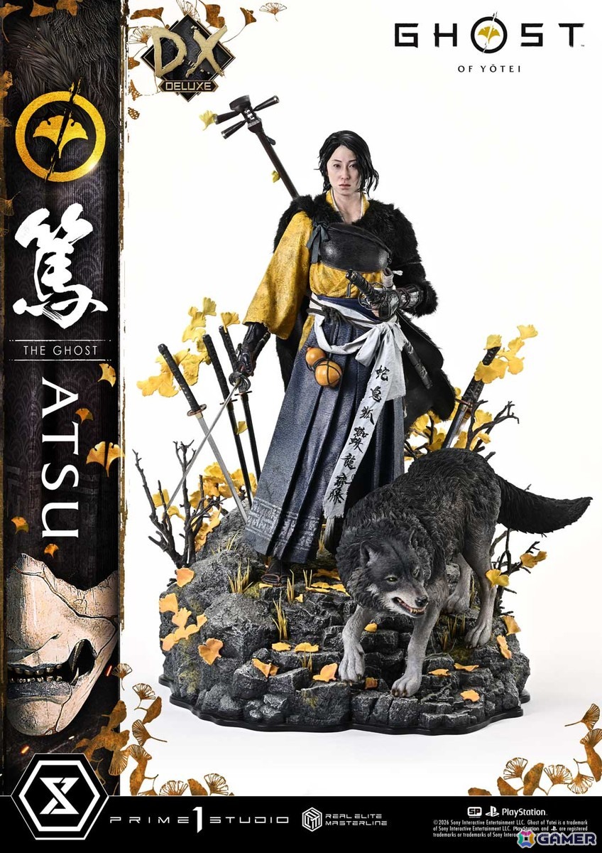 「Ghost of Yōtei」から主人公・篤がリアルエリートマスターラインで立体化!修羅場で磨いた不動心と拭うことのできない復讐心を二刀を構えた姿で捉えたスタチューの画像