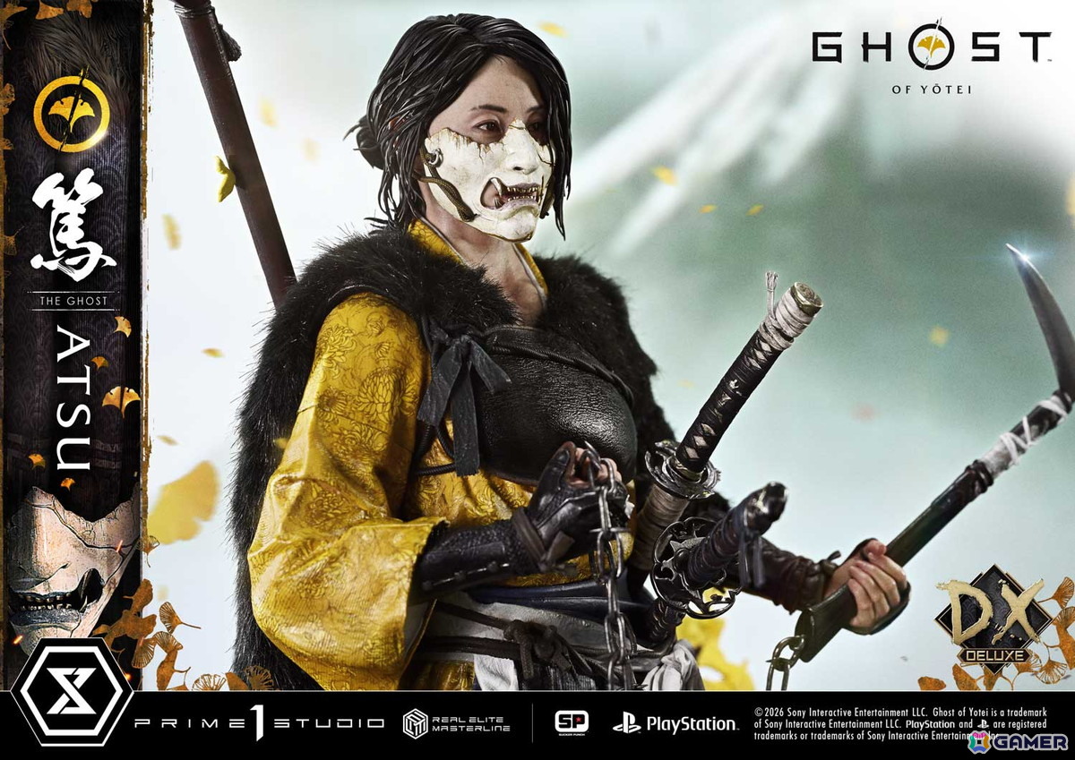 「Ghost of Yōtei」から主人公・篤がリアルエリートマスターラインで立体化!修羅場で磨いた不動心と拭うことのできない復讐心を二刀を構えた姿で捉えたスタチューの画像