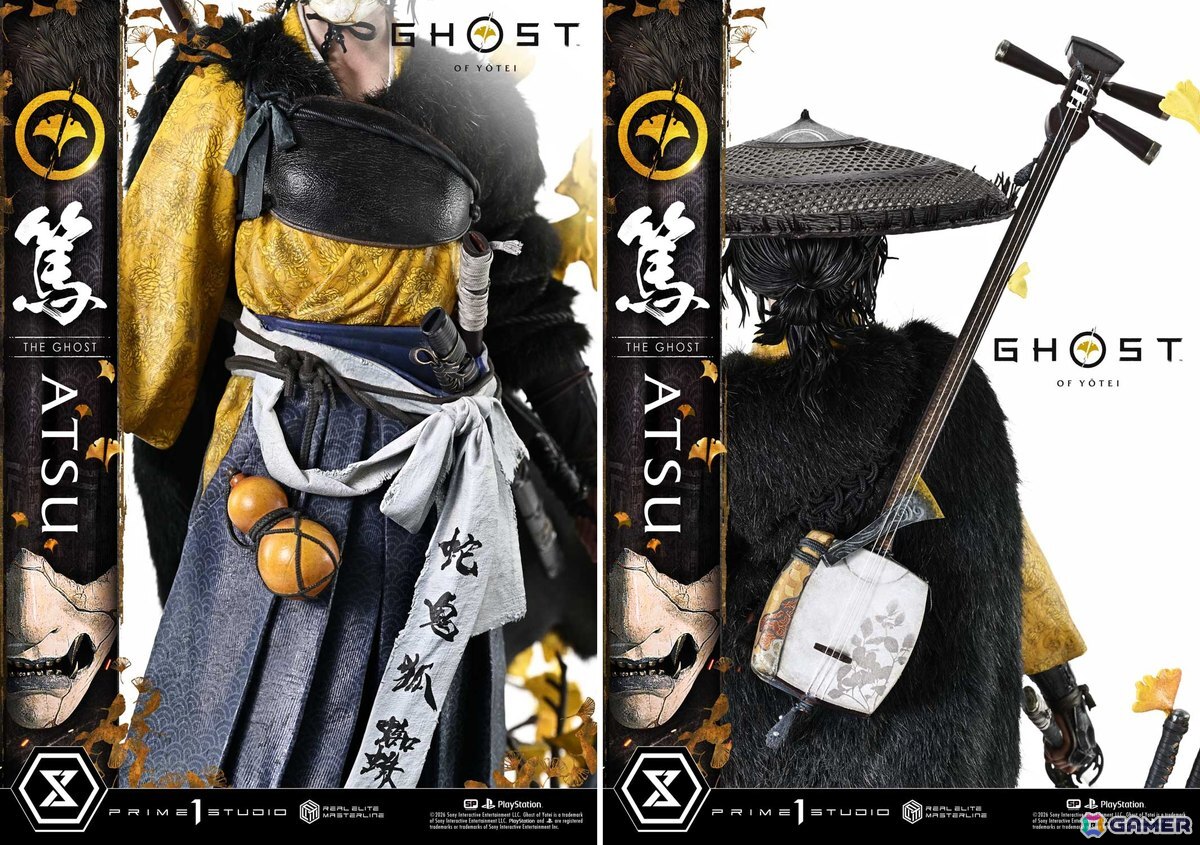 「Ghost of Yōtei」から主人公・篤がリアルエリートマスターラインで立体化!修羅場で磨いた不動心と拭うことのできない復讐心を二刀を構えた姿で捉えたスタチューの画像