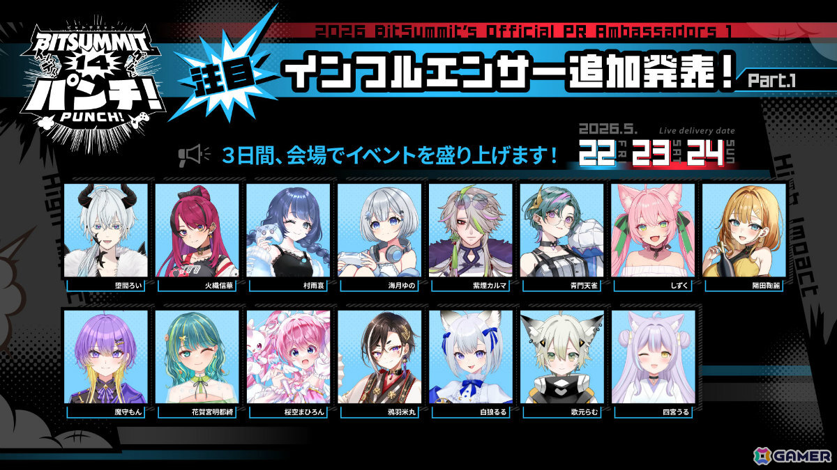 「BitSummit PUNCH」会場マップ&イベント特設ページが公開!RURIさんらTikTokクリエイター4名が公式リポーターに就任の画像
