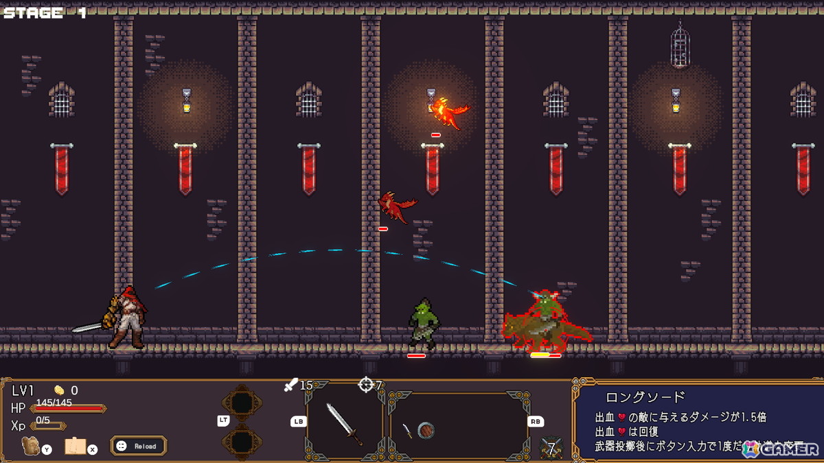 剣を投げて戦うローグライトアクション「ケンナゲェル -SWORD FLINGER-」が東京ゲームダンジョン12に試遊出展！の画像3
