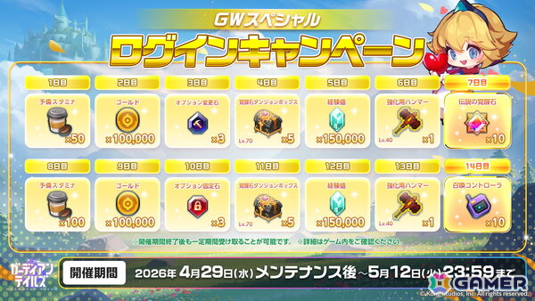 「ガーディアンテイルズ」シンティラ（CV：村川梨衣）の開花が開放！10連召喚アイテムがもらえるGWログインキャンペーンもの画像4