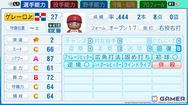 「パワフルプロ野球2026-2027」に収録される「2026 World Baseball Classic」ベスト8海外代表選手の能力値が公開!ダウンロード版の予約もスタートの画像4