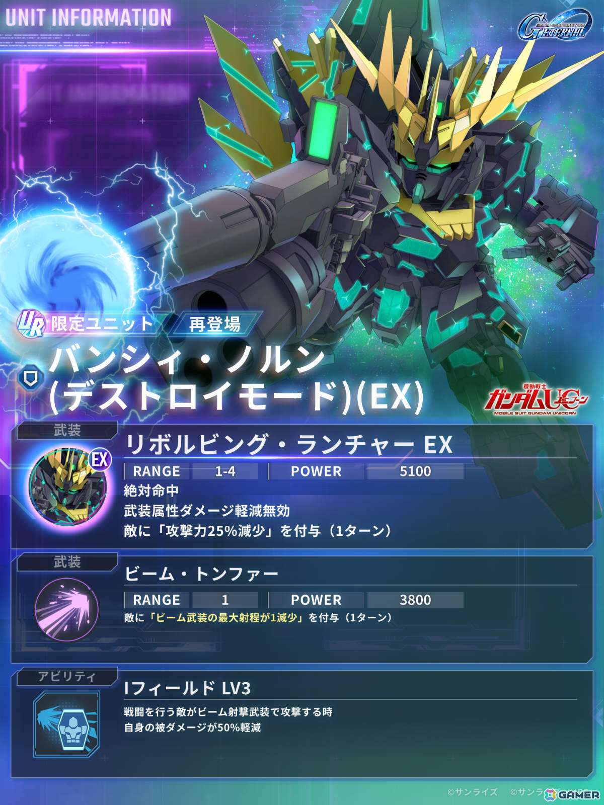 「SDガンダム ジージェネレーション エターナル」メインステージ「機動戦士ガンダムNT［ナラティブ］」が追加！の画像8