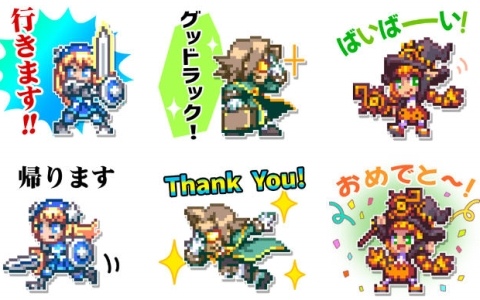 「ぼくらのキングダム 時食む果実といにしえの魔物」のドット絵がLINEスタンプに！ゲームの雰囲気を楽しめるLINE着せ替えも登場