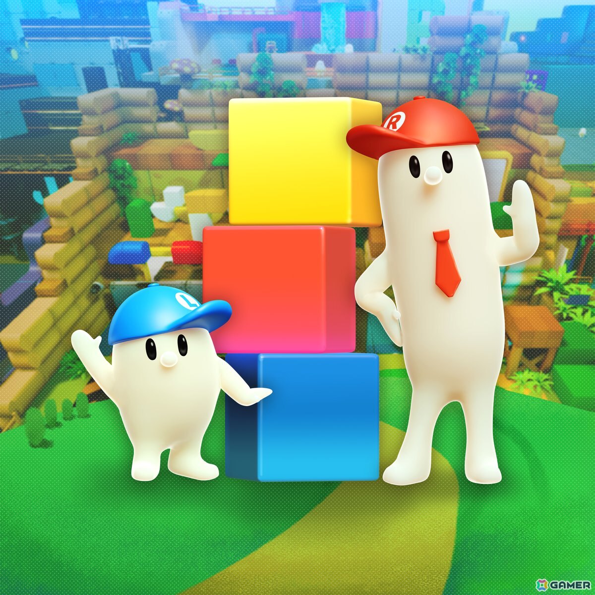 2人の力で作り上げる組み立てアクションパズル「ちっぴーとのっぽー なかよしコンビのわくわく工場 Nintendo Switch 2 Edition」がリリース！の画像