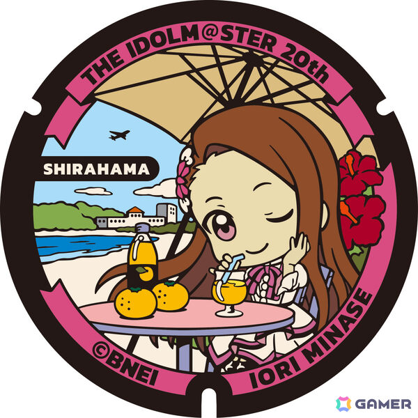 「アイドルマスター」水瀬伊織のデザインマンホールが白良浜に登場！5月11日より白浜町役場に特別展示の画像1