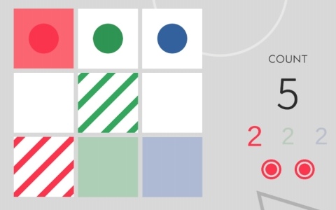 たった9マスの極限パズル「Tricolo」体験版が配信！互いに干渉する3色のピースを順番に移動させてゴールへと導こう