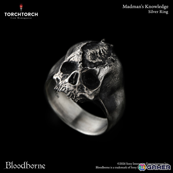 「Bloodborne」狂人の智慧がシルバーリングになって登場！異様に変形した頭蓋骨の妖しい空気感を巧みに再現の画像4