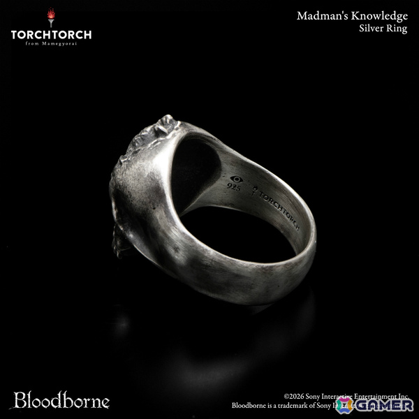 「Bloodborne」狂人の智慧がシルバーリングになって登場！異様に変形した頭蓋骨の妖しい空気感を巧みに再現の画像5