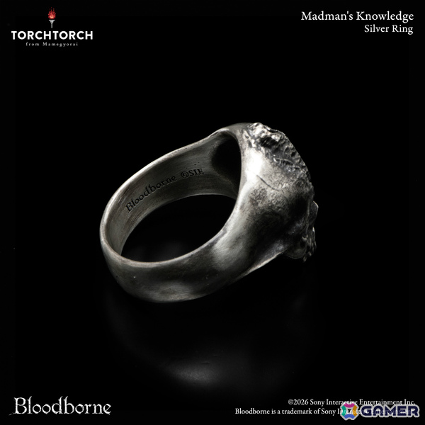 「Bloodborne」狂人の智慧がシルバーリングになって登場！異様に変形した頭蓋骨の妖しい空気感を巧みに再現の画像6