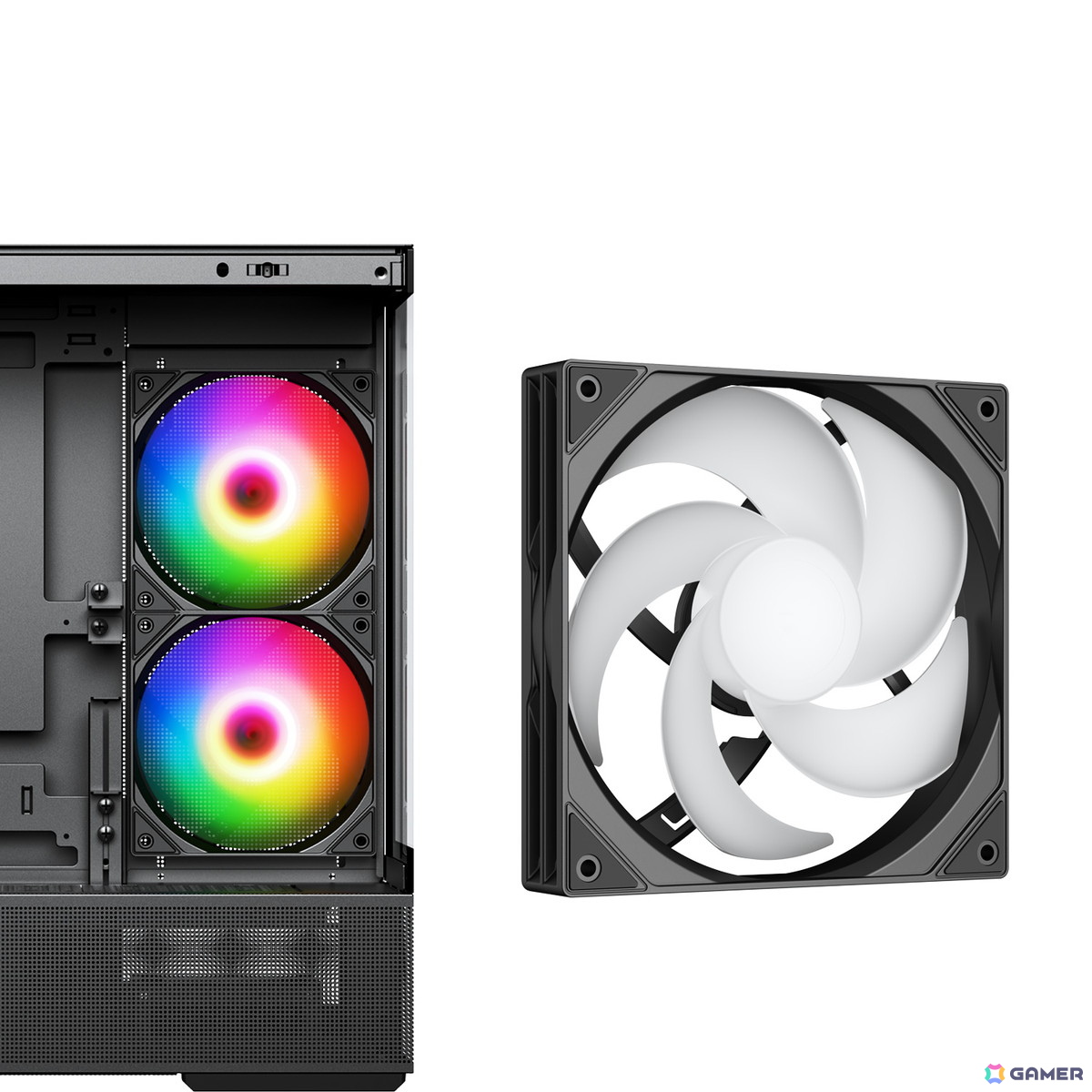 RACENよりピラーレス構造のPCケースが2026年5月中旬に発売！ATX対応で140mmファン3基を標準搭載の画像5