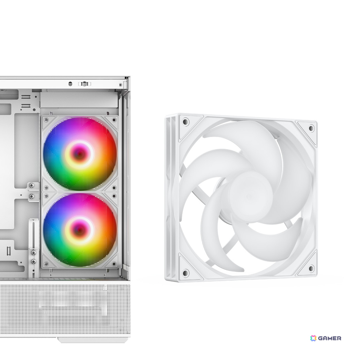 RACENよりピラーレス構造のPCケースが2026年5月中旬に発売！ATX対応で140mmファン3基を標準搭載の画像6