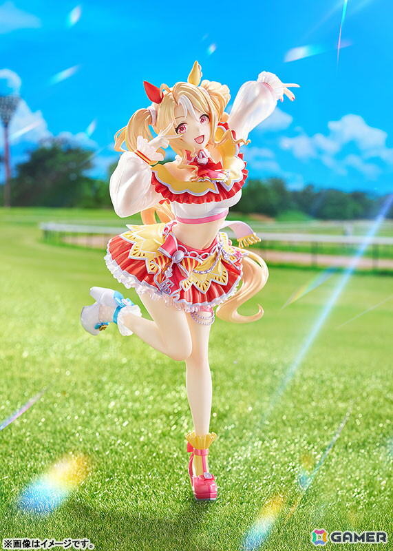 「ウマ娘」自称・天才美少女のフサイチパンドラが1/7スケールフィギュアとなって登場！勝負服を纏い、今にもライブステージで歌い出しそうな躍動感あふれるポージングの画像4
