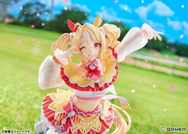 「ウマ娘」自称・天才美少女のフサイチパンドラが1/7スケールフィギュアとなって登場！勝負服を纏い、今にもライブステージで歌い出しそうな躍動感あふれるポージングの画像