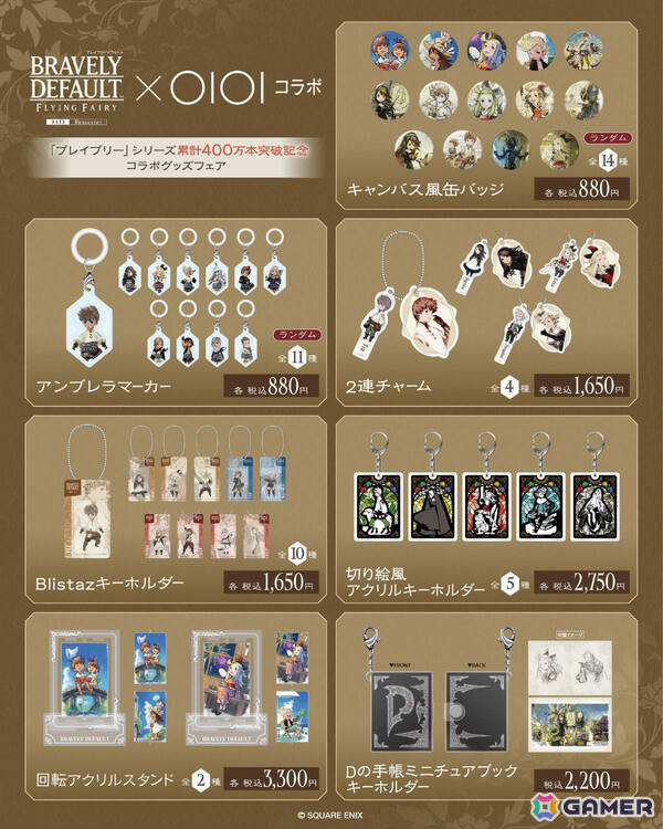 「ブレイブリーデフォルト」マルイ限定グッズの一部実物サンプルが公開！Blistazキーホルダーや回転アクリルスタンド、アンブレラマーカーなどがラインナップの画像2