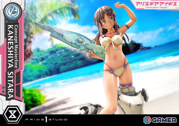 「アリス・ギア・アイギス」成子坂製作所所属のアクトレス・兼志谷シタラの1/5スケールフィギュアが登場！島田フミカネ氏が描き下ろした水着姿のイラストを再現の画像2