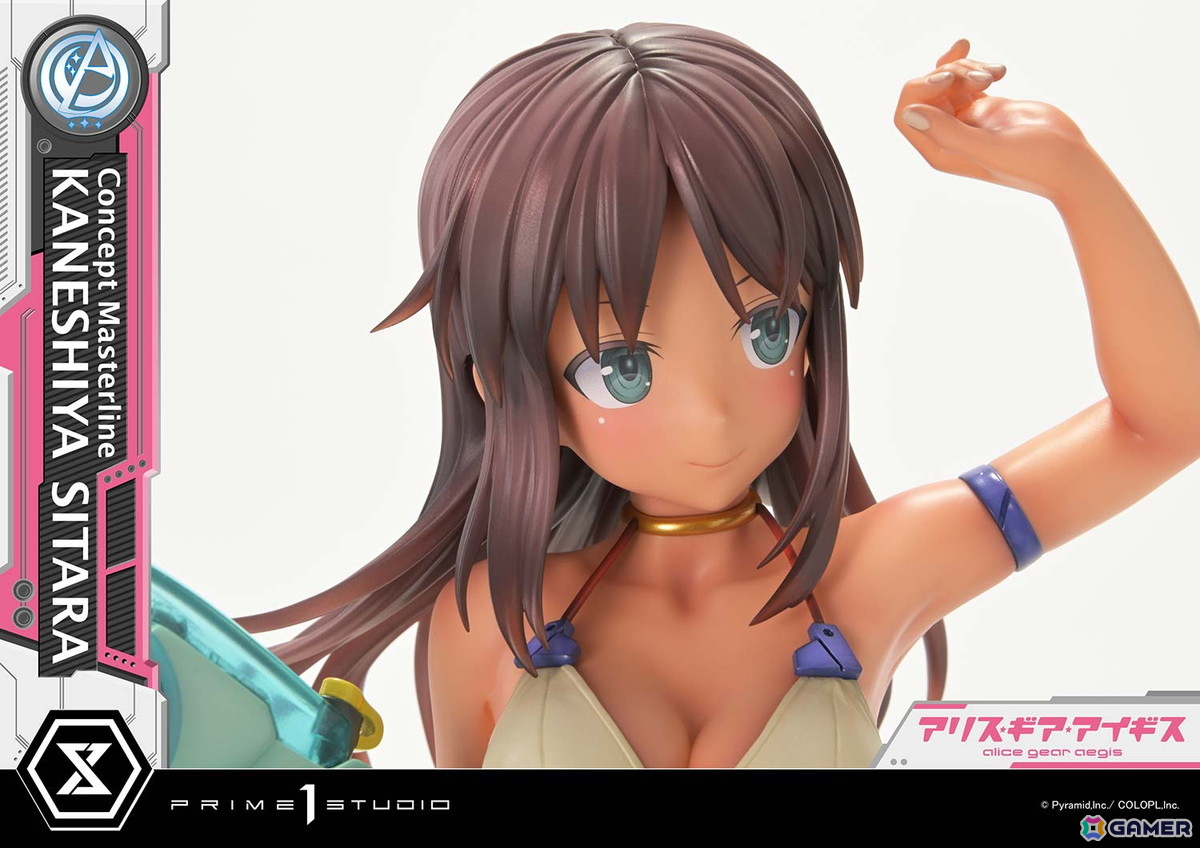 「アリス・ギア・アイギス」成子坂製作所所属のアクトレス・兼志谷シタラの1/5スケールフィギュアが登場！島田フミカネ氏が描き下ろした水着姿のイラストを再現の画像
