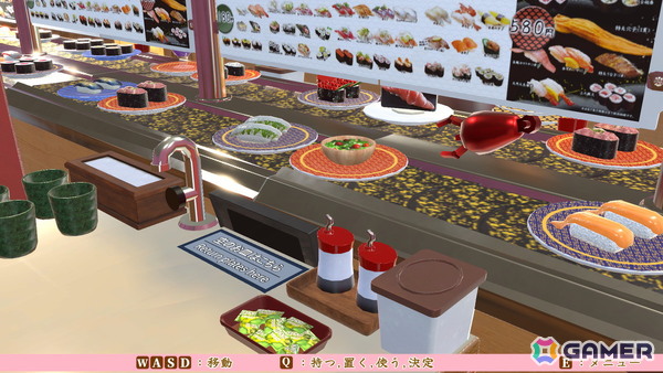 回転寿司体験シム「ただお寿司食べよう！」が5月27日にSteamで配信！最大4人で回転寿司（？）を楽しめるの画像