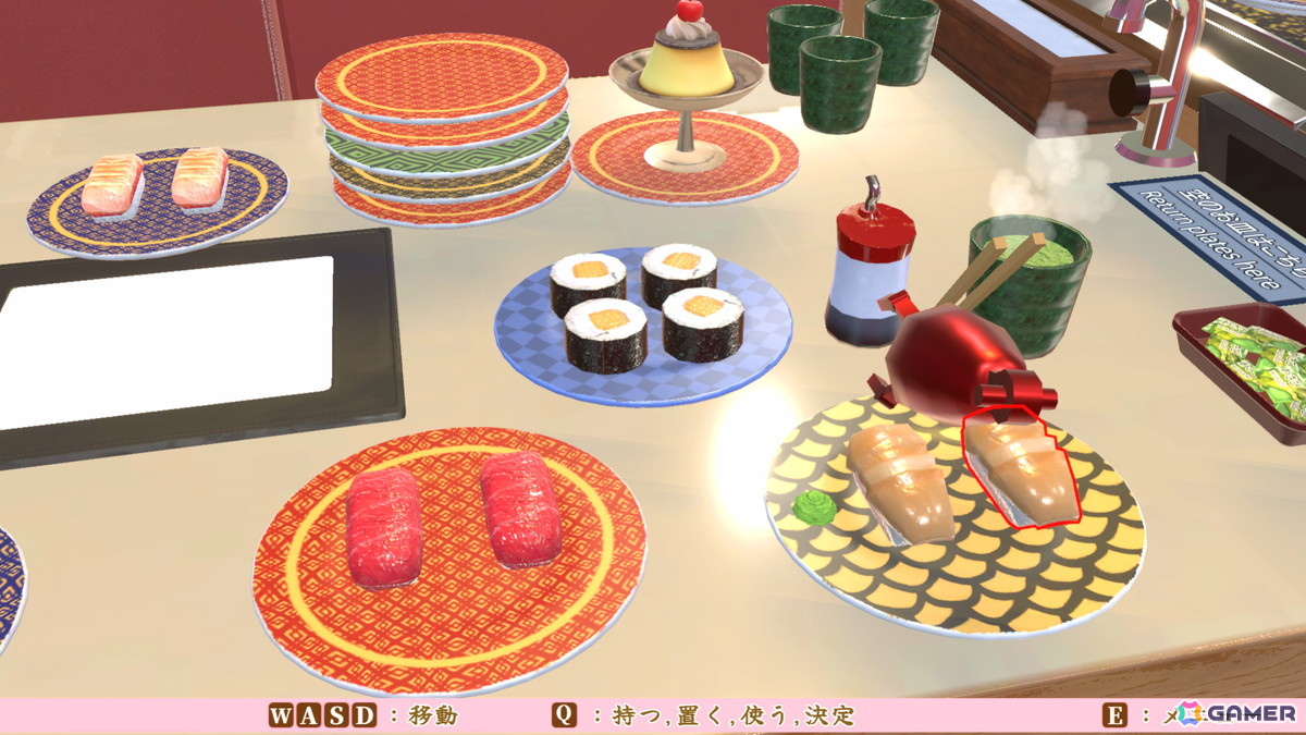 回転寿司体験シム「ただお寿司食べよう！」が5月27日にSteamで配信！最大4人で回転寿司（？）を楽しめるの画像3