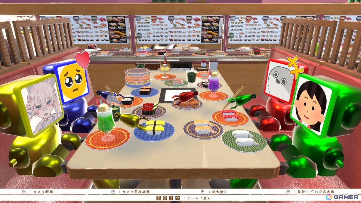 回転寿司体験シム「ただお寿司食べよう！」が5月27日にSteamで配信！最大4人で回転寿司（？）を楽しめるの画像9