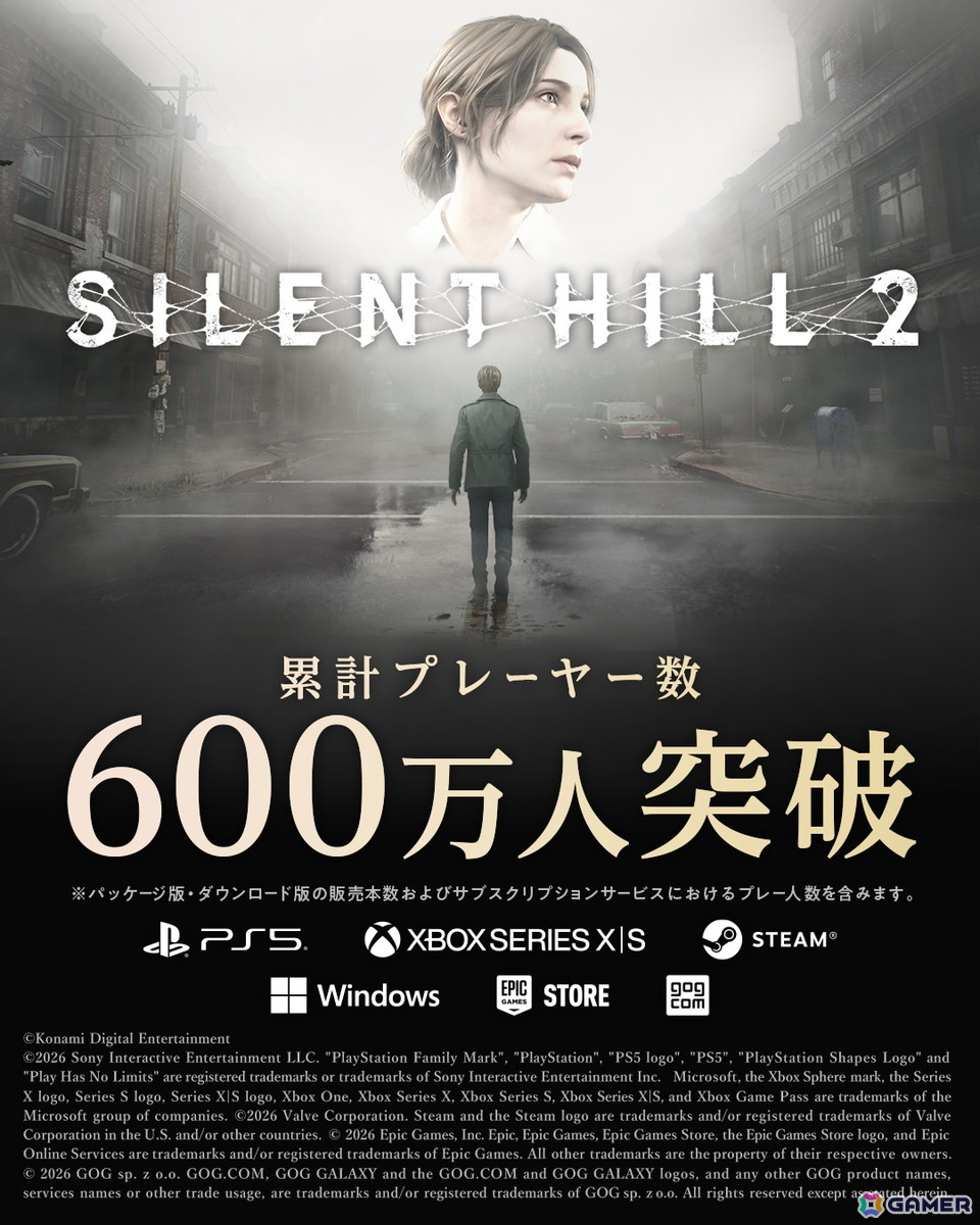 「SILENT HILL f」の全世界累計出荷本数が200万本を突破！「SILENT HILL 2」リメイク作も累計プレイヤー数600万人を突破の画像