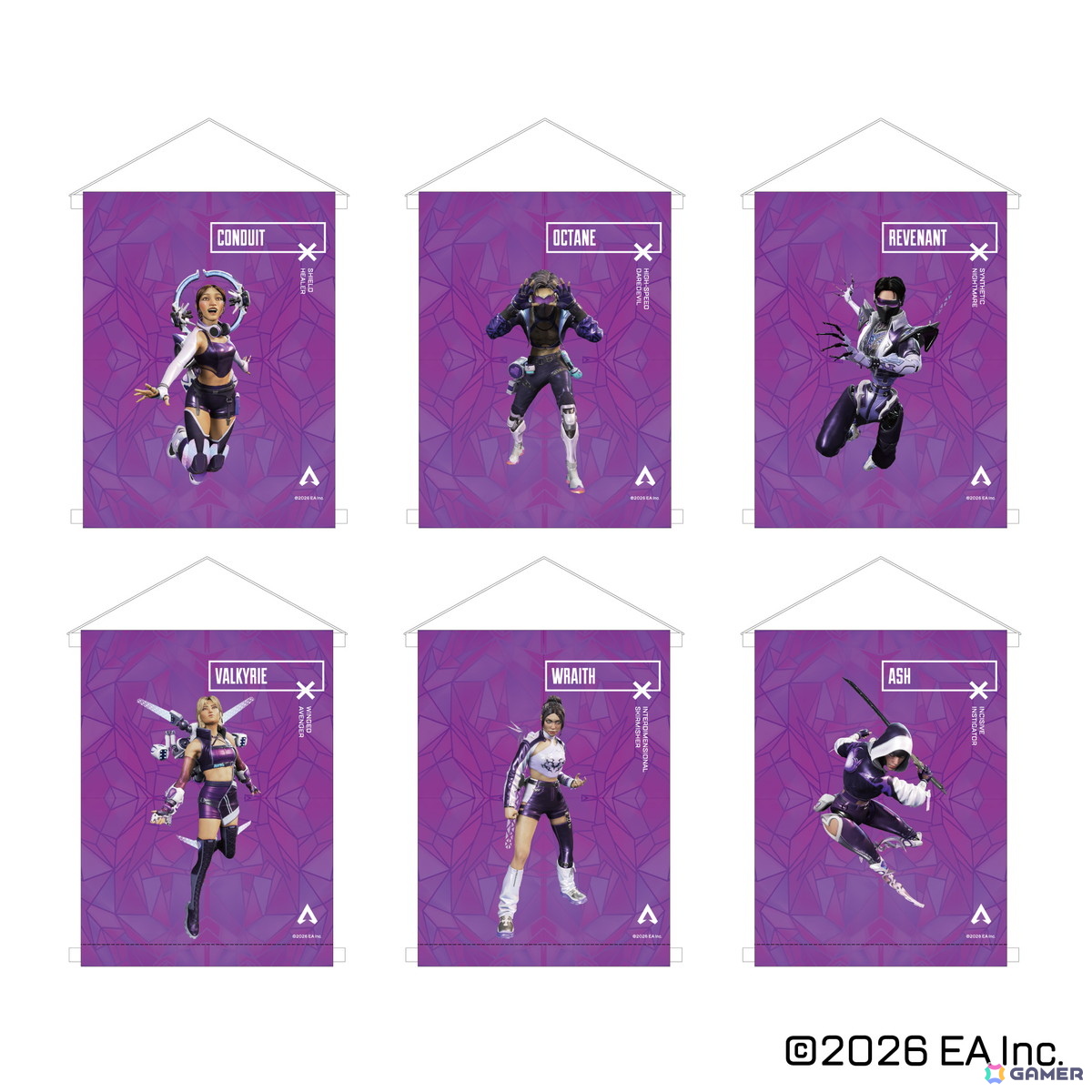 「Apex Legends」より描き下ろしデザインを含む新グッズが8月中旬より順次発売！DRIFT CHAMPS仕様のミニタペストリーやアクスタなどがラインナップの画像