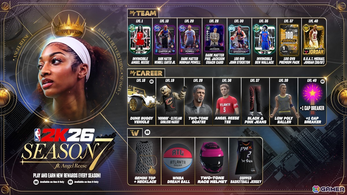 「NBA 2K26」のシーズン7が5月15日に開幕！カバーを飾るのはアトランタ・ドリームのエンジェル・リースの画像5