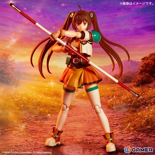 「英雄伝説 軌跡シリーズ」エステルが「英雄伝説 空の軌跡SC」の装いでアクションフィギュア化！ヨシュアのハーモニカ、棍に取り付ける炎エフェクトもの画像1