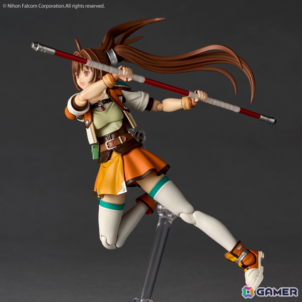 「英雄伝説 軌跡シリーズ」エステルが「英雄伝説 空の軌跡SC」の装いでアクションフィギュア化！ヨシュアのハーモニカ、棍に取り付ける炎エフェクトもの画像5