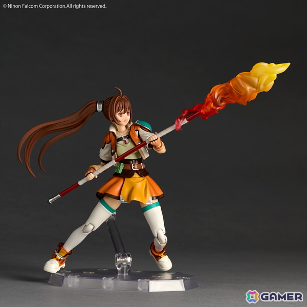 「英雄伝説 軌跡シリーズ」エステルが「英雄伝説 空の軌跡SC」の装いでアクションフィギュア化！ヨシュアのハーモニカ、棍に取り付ける炎エフェクトもの画像7