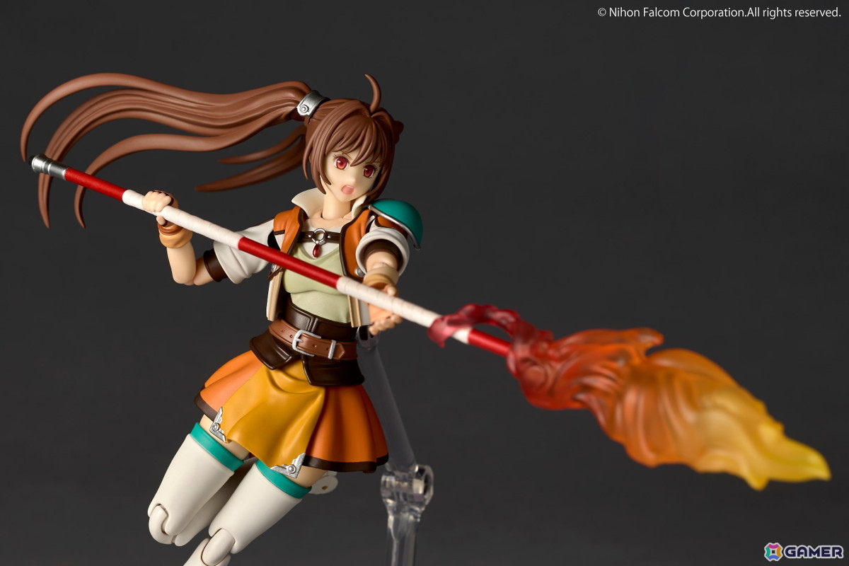 「英雄伝説 軌跡シリーズ」エステルが「英雄伝説 空の軌跡SC」の装いでアクションフィギュア化！ヨシュアのハーモニカ、棍に取り付ける炎エフェクトもの画像
