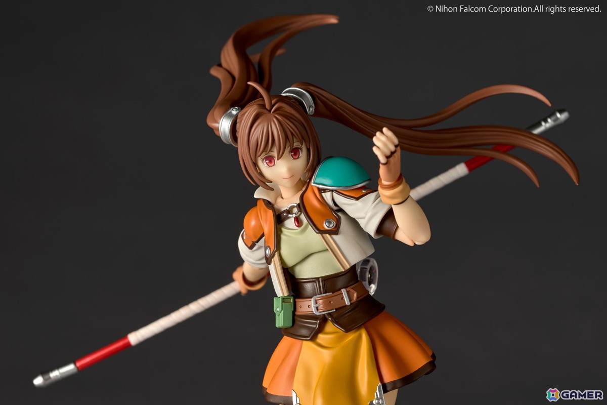 「英雄伝説 軌跡シリーズ」エステルが「英雄伝説 空の軌跡SC」の装いでアクションフィギュア化！ヨシュアのハーモニカ、棍に取り付ける炎エフェクトもの画像