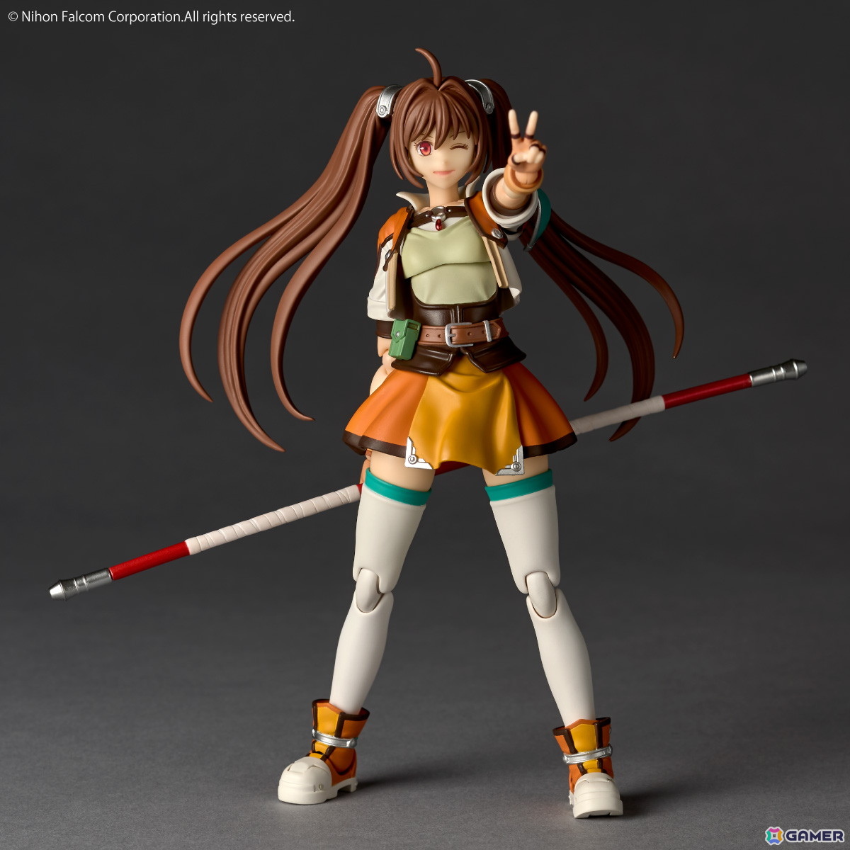「英雄伝説 軌跡シリーズ」エステルが「英雄伝説 空の軌跡SC」の装いでアクションフィギュア化！ヨシュアのハーモニカ、棍に取り付ける炎エフェクトもの画像