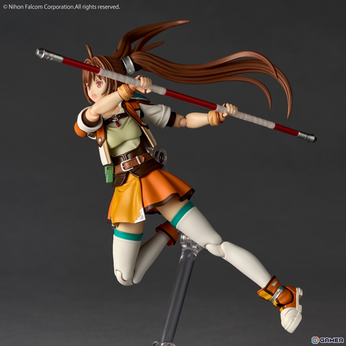 「英雄伝説 軌跡シリーズ」エステルが「英雄伝説 空の軌跡SC」の装いでアクションフィギュア化！ヨシュアのハーモニカ、棍に取り付ける炎エフェクトもの画像