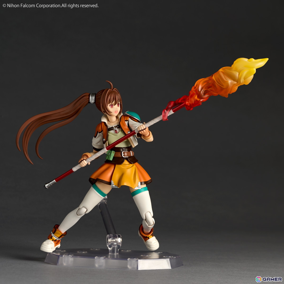 「英雄伝説 軌跡シリーズ」エステルが「英雄伝説 空の軌跡SC」の装いでアクションフィギュア化！ヨシュアのハーモニカ、棍に取り付ける炎エフェクトもの画像