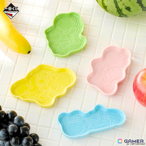 ヨッシーだけの一番くじ「スーパーマリオ with YOSHI」が5月23日より順次発売！りんごを抱えてお座りした姿のぬいぐるみなどがラインナップの画像5