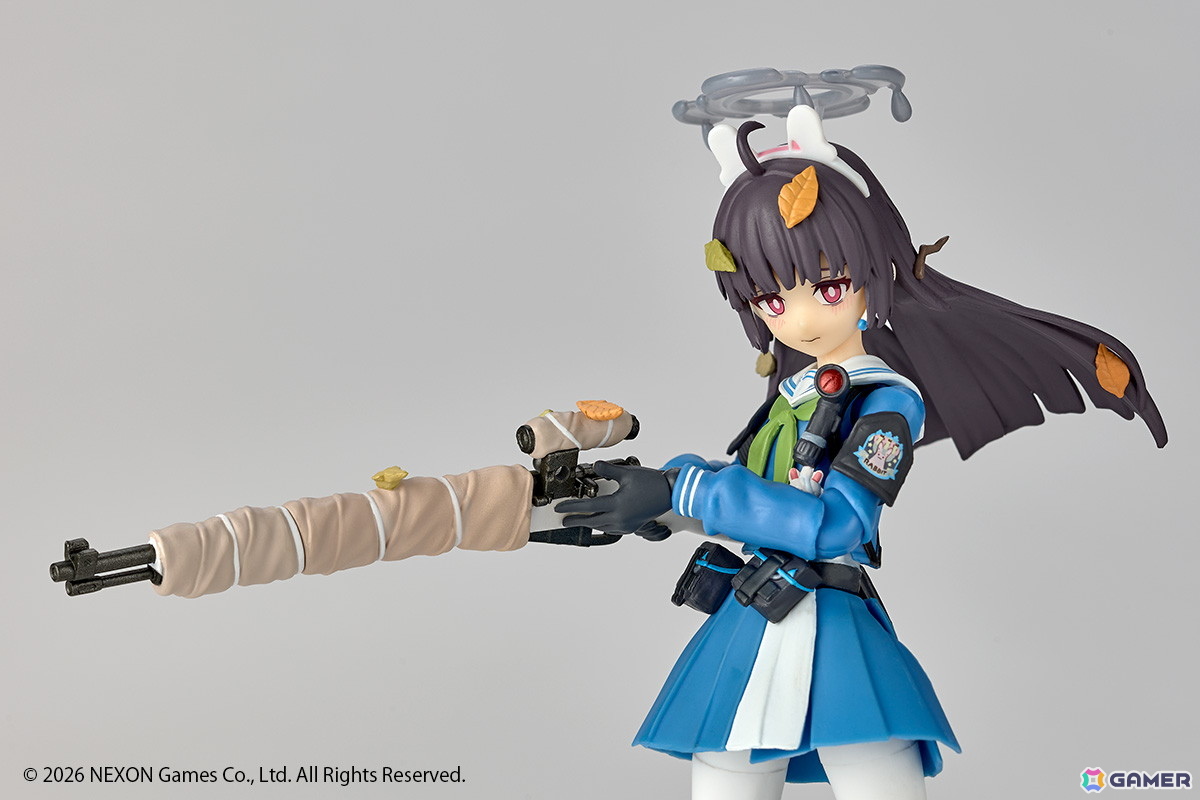 「ブルアカ」RABBIT小隊のスナイパー・ミユがノンスケール可動フィギュアで登場！愛銃「RABBIT-39式小銃」や観測に必要な「双眼鏡」も付属の画像