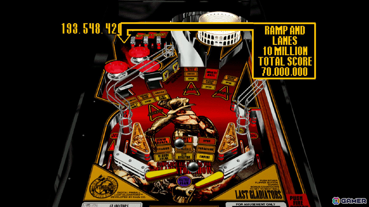 伝説のピンボールゲームを完全移植！「Digital Pinball: Last Gladiators」がSwitch 2/Switch/Steamで2026年にリリースの画像8