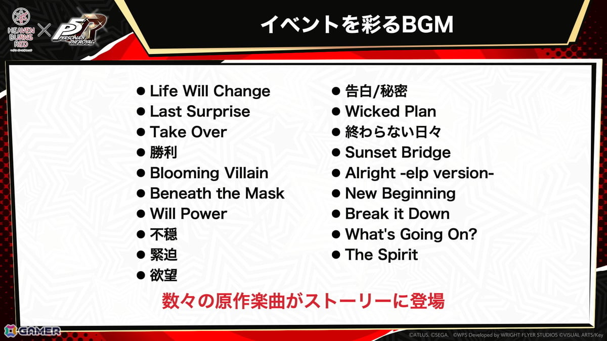 「ヘブンバーンズレッド」×「ペルソナ5 ザ・ロイヤル」コラボイベント先行レポート――楽曲、SE、UI、小ネタからひしひしと感じられた開発陣の“ペルソナ愛”の画像