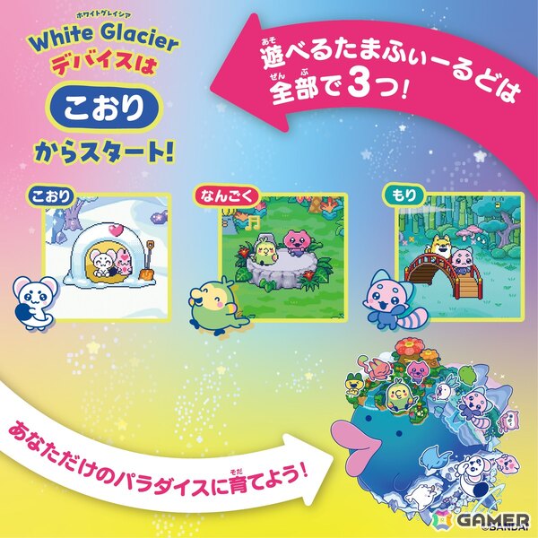 「Tamagotchi Paradise」友だちと協力＆対戦ができる新機能「ツーしんミニゲーム」を搭載した「Orange Tropics/White Glacier」が7月11日に発売！の画像4