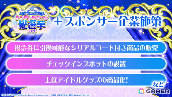「デレマス」15th Anniversary シンデレラガール総選挙2026の投票システムが公開！上位アイドル入賞特典などの情報もの画像7
