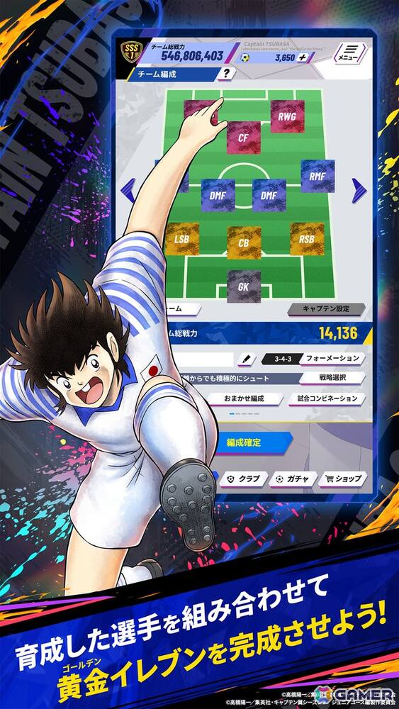 アニメ「キャプテン翼」の世界観を完全再現した育成シミュレーション