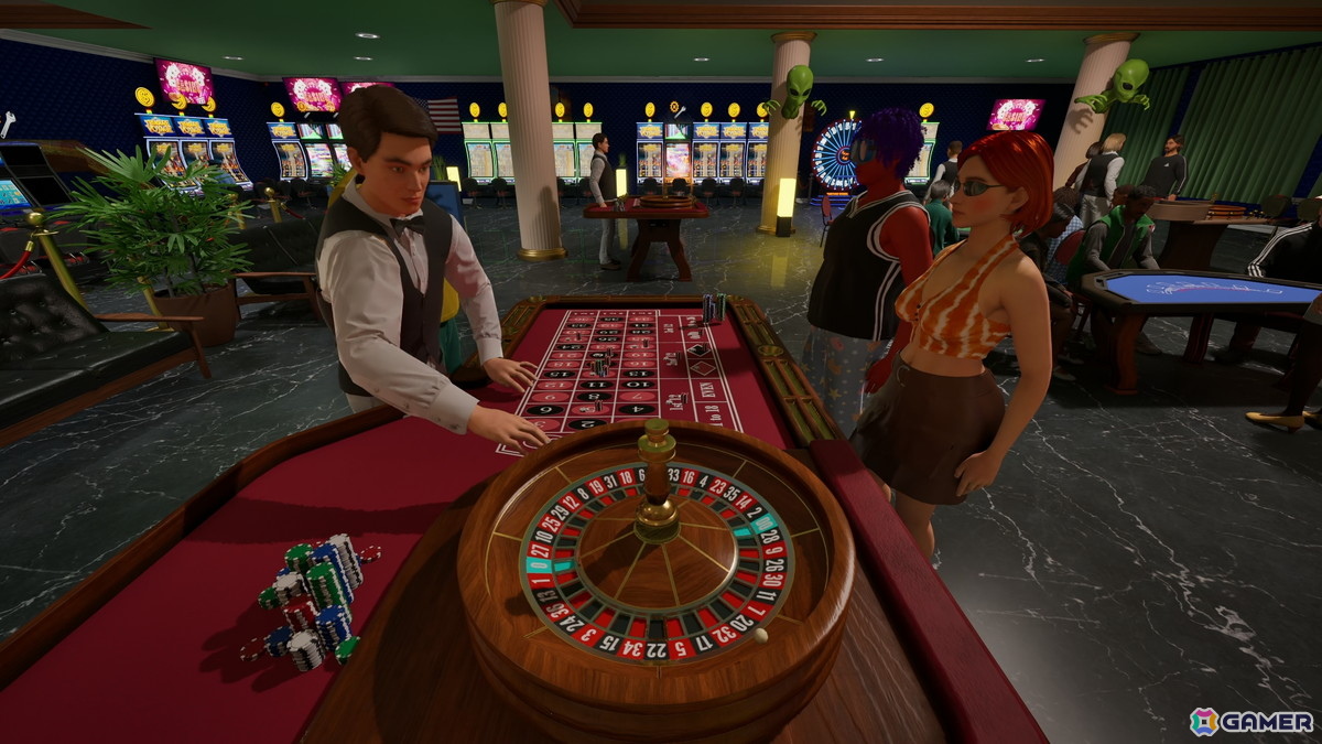 最大4人で協力できるカジノ経営シム「ラスベガスシミュレーター」がSteamで配信！迷惑客やエイリアンの侵略といったカオスなトラブルも楽しめるの画像