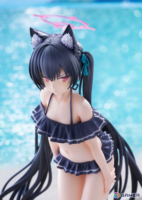 「ブルアカ」セリカが水着姿で1/7スケールフィギュア化！長い黒髪に可愛すぎる水着、休暇に対しても真剣な表情まで忠実に立体化の画像7